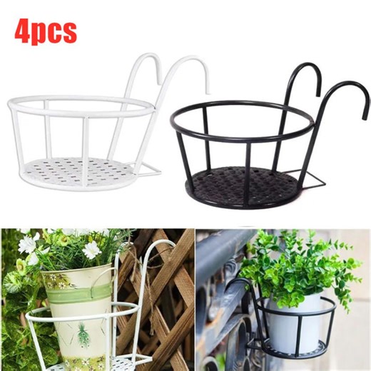 4pcs Garden Hanging Plant Iron Rack Balcony Plant Stand Flower Pot Holder Thicken Hanging Plant Rack Plant Pot Hanger Flower Holder Metal Iron Art Hanging Baskets Rack Stand Great for Outdoor Patio Balcony Window Porch Garden Fence Planters Indoor Office | Lazada PH