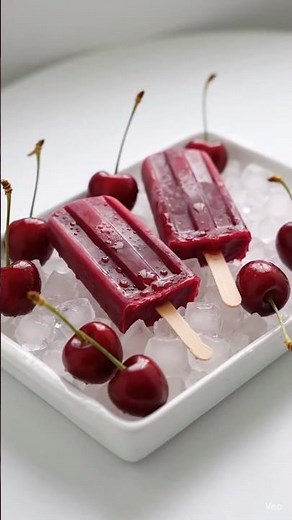 Delicious cherry popsicles 😋🤤#foodiefavourites #food #recipe #foodie #recipeideas #summerspecial