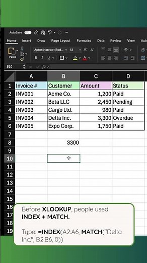 ✅ INDEX + MATCH vs VLOOKUP in Excel