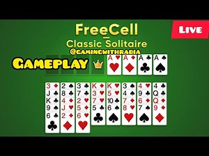 Freecell Classic Solitaire game/All levels live gameplay walkthrough