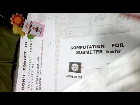 How to calculate electric sub meter bill