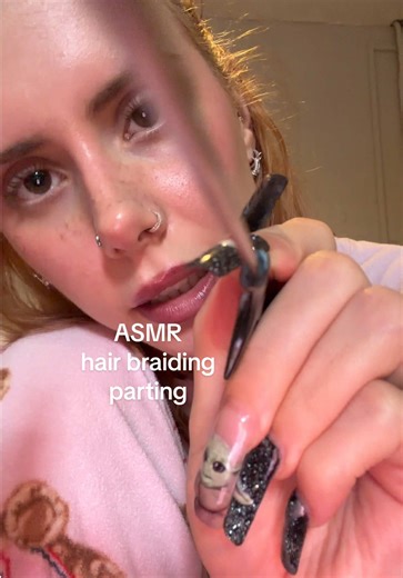 Relaxing ASMR Hair Braiding and Clipping Techniques