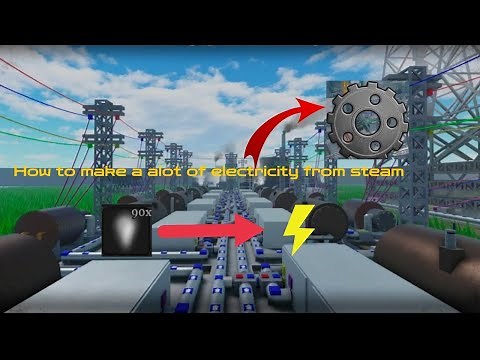 How to make electricity from steam and also how to produce the steam in industrialist Roblox