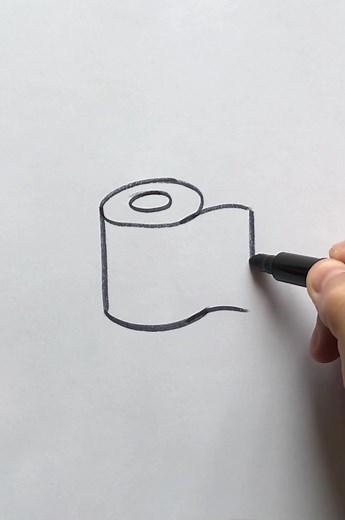 How To Draw Toilet Paper - Easy Step-by-Step Tutorial