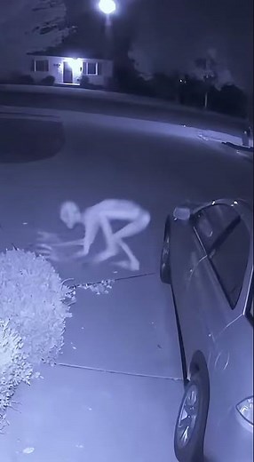 Disturbing Creature Caught LIVE on Home Security #mysterious #realfootage