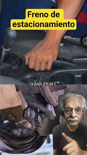 cómo funciona un freno de parking o estacionamiento #automóvil