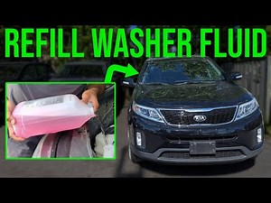 How to Refill Windshield Washer Fluid - Kia Sorento (2011-2015)