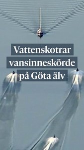 I 40 knop körde de tre vattenskotrarna på Göta älv när polishelikoptern plötsligt fick syn på dem. Färden upp mot Kungälv gick förbi både Bohus fästning och den gamla kexfabriken – samtidigt som det hela fångades på film. https://ow.ly/nsP750Qa79j | Göteborgs-Posten