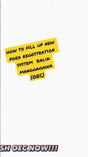 How to regester to the new POEA online processing system balik manggagawa
