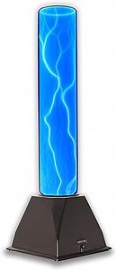 12 Inch Plasma Tube，Plasma Lamp ，Plasma Ball，Fancy Club Decor and Science Education Gifts，Plasma Disk Sensor Lighting Plate with Music,Voice and Touch Response (Blue)