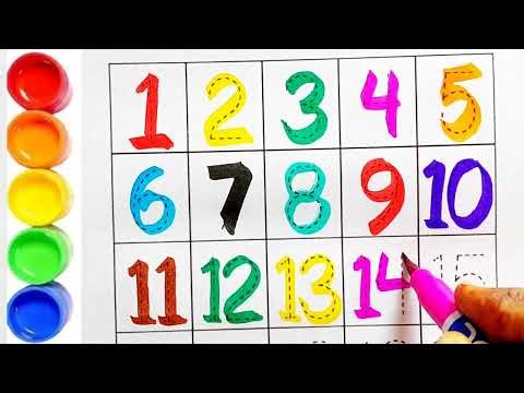 Learn 1 to 50 Counting the Easy Way 🎨 | Numbers Tracing + Coloring | Kids Learning Video
