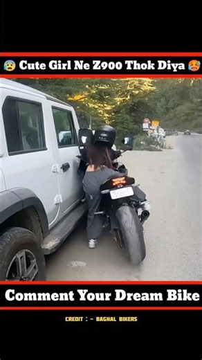 😂Papa ki pari z900 leke ud Gyai 🤬#shorts #roadrage #crash #z900 #cutegirl