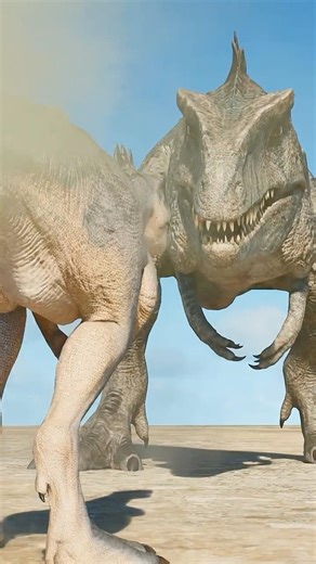 【放任主義】ギガノトサウルスが自分の子どもに威圧していた/Giganotosaurus was intimidating its own offspring.