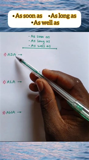 AS...AS: "as soon as", "as long as", "as well as". | Table of Knowledge TV