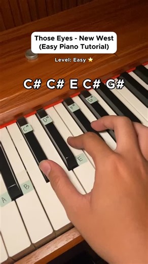 Aji | Piano Tutorial for Beginners 🎹 on Instagram: "Those Eyes - New West easy piano tutorial 🎹"