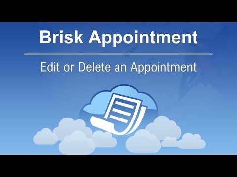 How to Edit or Delete Appointments | Brisk Appointment