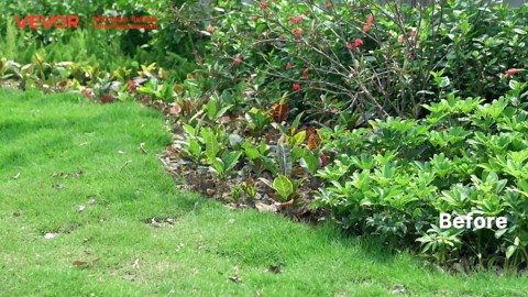 VEVOR Steel Landscape Edging, 5 Packs 39 x 3 in Rust-Resistant Metal Landscape Edging, Bendable Garden Edging Border, Heavy Duty Lawn Edging, Easy-to-Install, Flower Bed Yard Pathway Divider Black