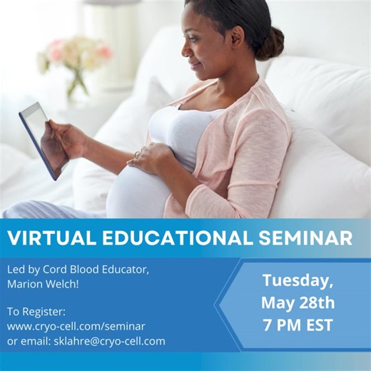 We are inviting you to join Cryo-Cell for an educational virtual seminar on the importance of cord blood and tissue banking. Get all your questions answered by our expert, Marion Welch, and learn how other parents have benefited from banking umbilical stem cells. Register today: https://www.cryo-cell.com/seminar #CryoCell #seminar #cordblood #cordtissue #Baby #stemcells #lifesaving #momtobe #dadtobe #cordbloodbanking #babybump #pregnant #baby #newborn #maternity #motherhood #protectwhatmattersmo