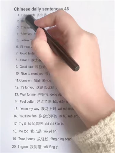 Daily Chinese Sentences for Effective Learning