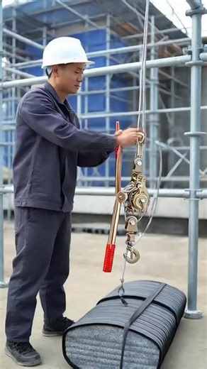 双钩双棘轮式紧线器，1T2吨钢丝绳拉紧牵引多功能收紧器 #紧线器 #钢丝绳拉紧器 #牵引器 #双棘轮 #五金工具