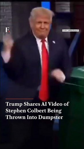 Trump Shares AI Video of Stephen Colbert Being Thrown Into Dumpster