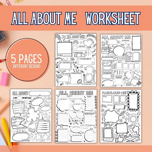 All About Me Worksheet Printable, Back to School Classroom Activity, All About Me Page, Student Questionnaire, First Week of School Activity - Etsy