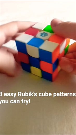 3 easy Rubik's cube patterns you can try! #rubikscube