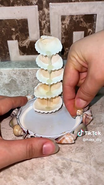 DIY candle holder with shells 🐚 #crafty #diycraftideas #diyproject #diyprojects #candlestand