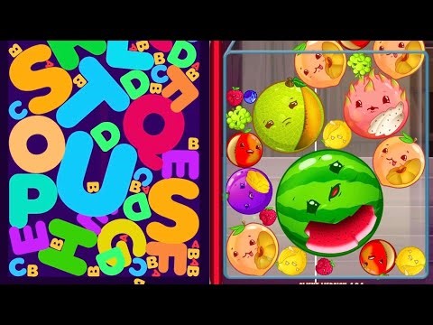 I Like ABC Alphabet Merge Puzzle 🔤 VS Suika Game Watermelon 🍉 Satisfying Gameplay ✨🎮🔥