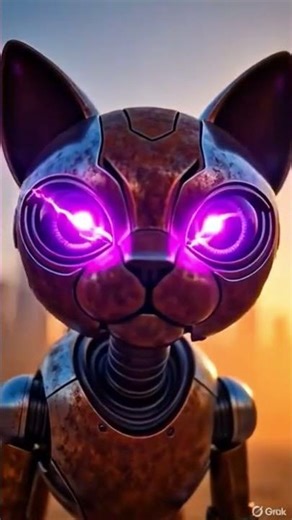 Tiny Rusty Robot Saves a Kitten | AI Animated Short Film #robot #shorts #ytshorts #youtubeshorts