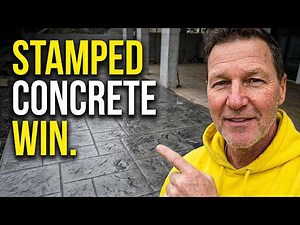 Stamped Concrete Looks INCREDIBLE on This Flood Zone Build!