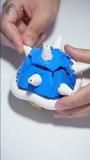 We built the blue shell of #MarioKart #LEGO