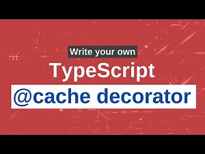 Decorators TypeScript: Coding a Cache Decorator | Aspect Oriented Programming | Ultra fast code
