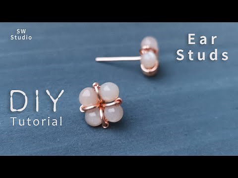 EAR STUDS/ DIY Earrings / Easy Earrings / Wire Wrapping Tutorial