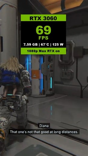 Pragmata RTX 3060 FPS Test #shorts