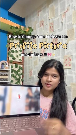 Change your lock screen profile picture✨🎀 | Tutorial | #youtubeshorts #customised #laptop #hp