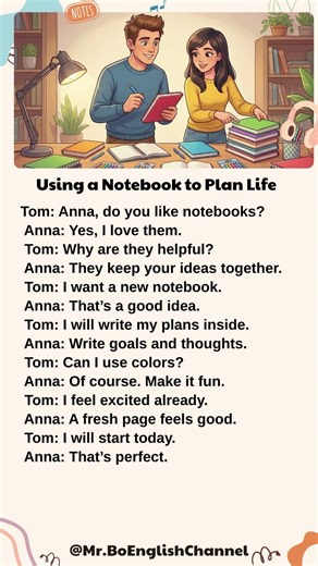 Using a Notebook to Plan Life | Learn English in Daily Life!
