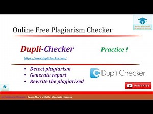 Check Plagiarism, Report, and Automatically Reduced Plagiarized Content using Dupli-Checker