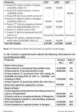 5th Sem 10 Marks B.com GST Law and Practice Q.P Solutions Dec. 2024-25 | BNU | @Narendra.V_