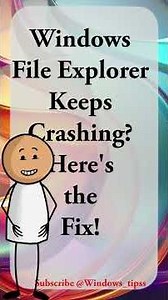 Windows File Explorer Keeps Crashing? Here's the Fix! 💻 #FileExplorer #WindowsExplorer #WindowsHelp