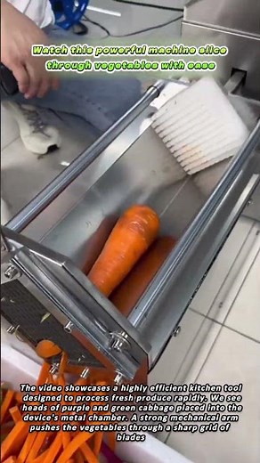 Watch this powerful machine slice through vegetables with ease