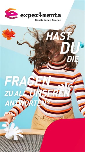 Finde deine Antworten bei uns im Science Center! 🔍 Entdecke eine Welt voller Wissen und erlebe, dass manchmal die Fragen genauso wichtig sind wie die Antworten. 💡 | Experimenta - Das Science Center