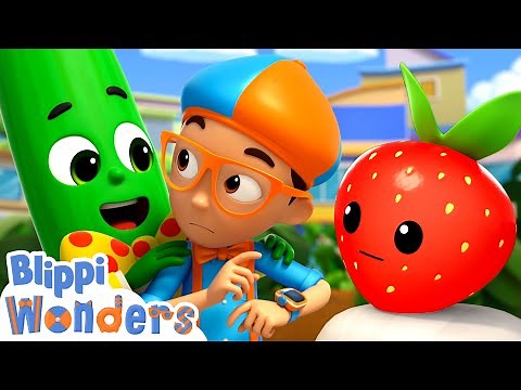 Blippi Wonders | Blippi Learns Fruit and Vegetables | Cartoons For Kids | Fun and Educational Videos