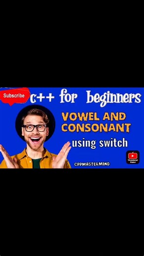 vowel and consonant in c++/how to learn c++programming easily #short #coding