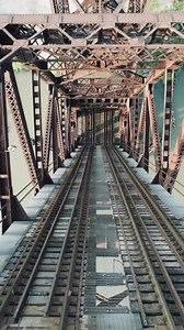 One of the rare times that the Conrail bascule bridge is open for an inbound ship. #reels #reelsviral #bridge #drone #aerial #train #rail #railway | Craig Hensley Photography
