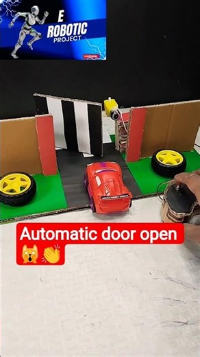 automatic door with DC motor #experiment #schoolproject #shortvideo #trendingshorts #diy #dcmotor