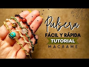 🔮 EASY spiral Macrame BRACELET with Stone in the middle #35 | DIY Easy Macrame Bracelet with Stone