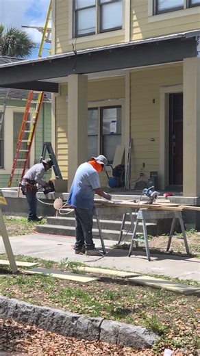 Hardie Plank 1x12 Column Build with Cap Base Crown and Chair Rail | Tampa FL Contractor