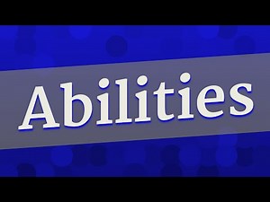 ABILITIES pronunciation • How to pronounce ABILITIES