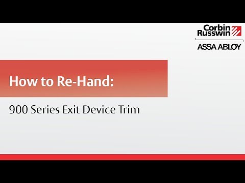 How to Re-Hand on Corbin Russwin's 900 Series Exit Device Trim